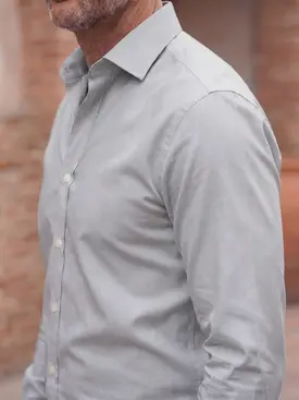 Striped Gray Poplin Shirt