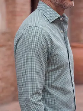 Checked green Twill Shirt