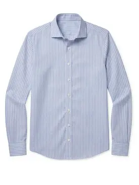 Striped blue Poplin Shirt