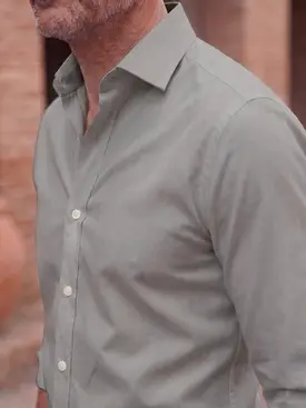 Plain brown Poplin Shirt