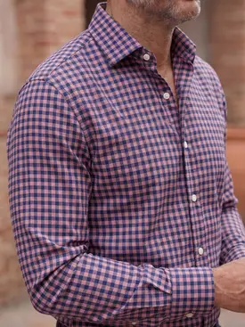 Checked purple Twill Shirt