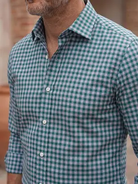 Checked green Twill Shirt