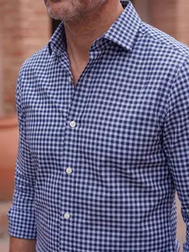 Checked blue Twill Shirt