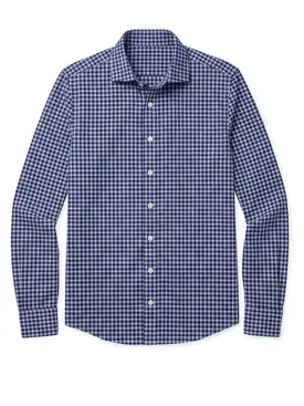 Checked blue Twill Shirt