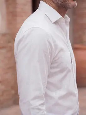 Checked Gray Poplin Shirt