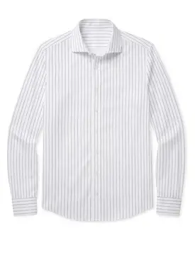 Striped black Poplin Shirt